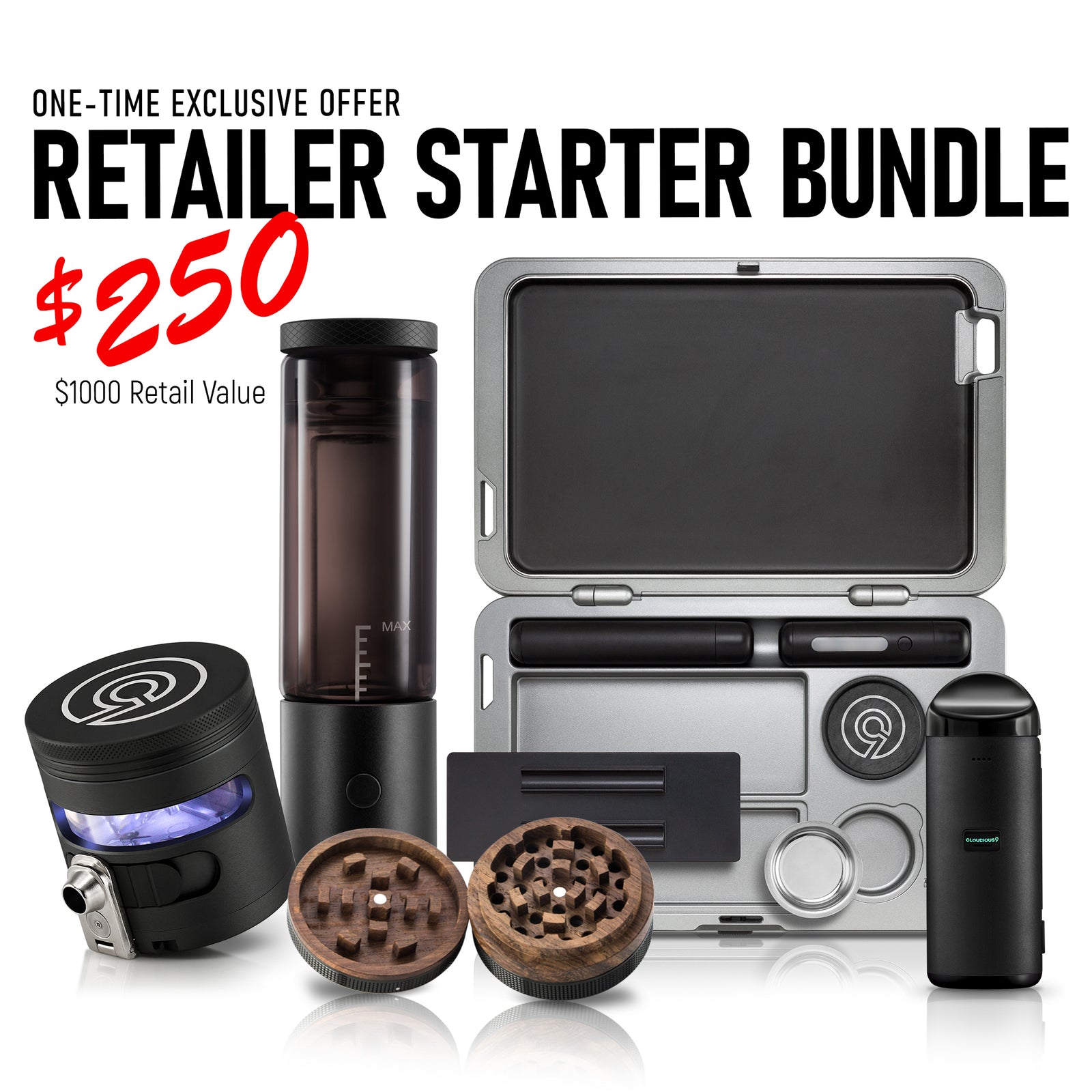 Cloudious9 Retailer Starter Bundle – One-Time Exclusive Offer: 50% Off Wholesale, 75% Off Retail