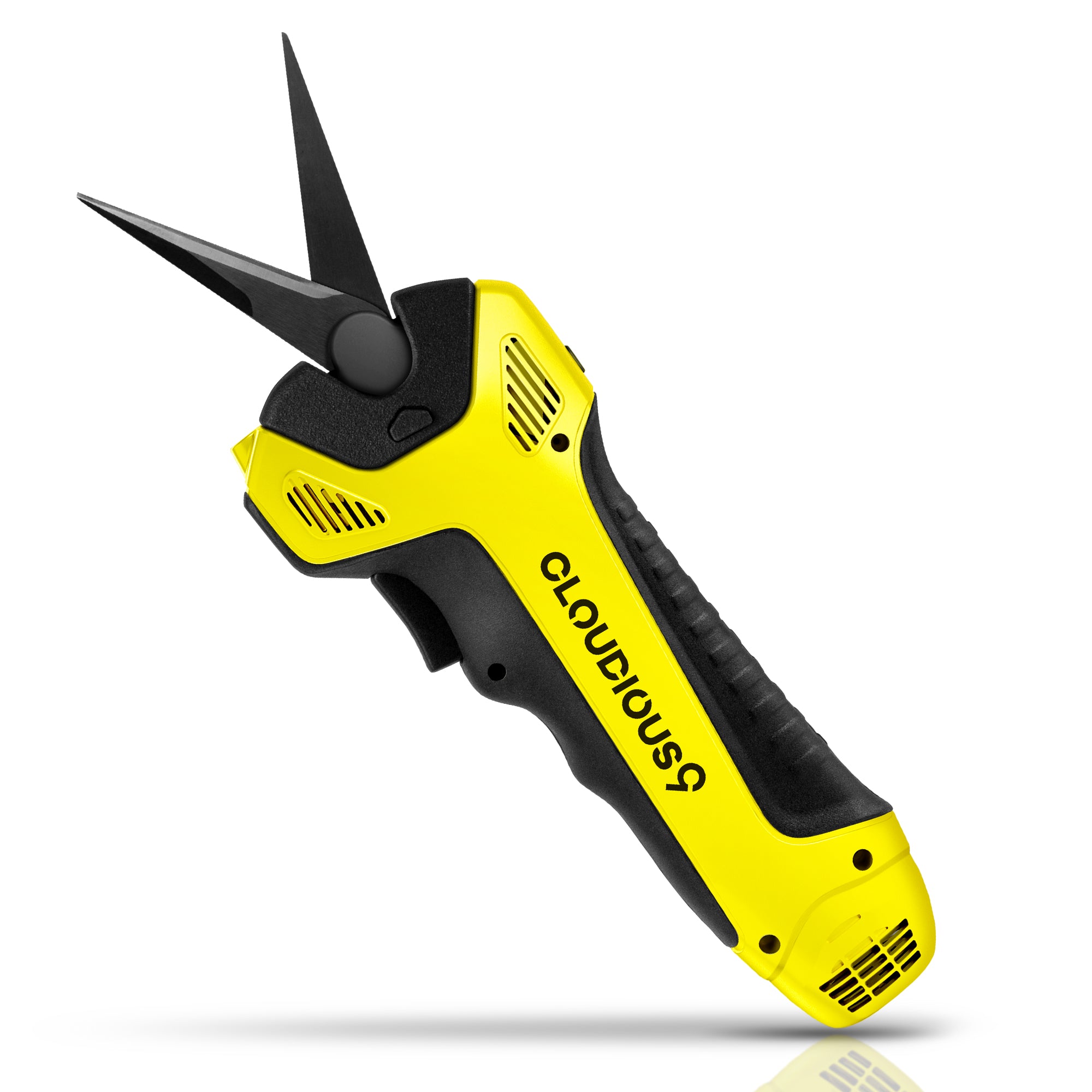 Yellow and black automatic trimmers from Cloudious9. An electric update on small handheld gardening shears.